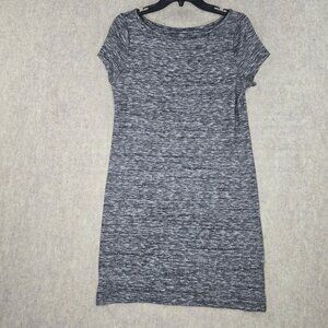 Ann Taylor Loft Womens Heathered Gray T-Shirt Dress  Size M  Short Sleeve